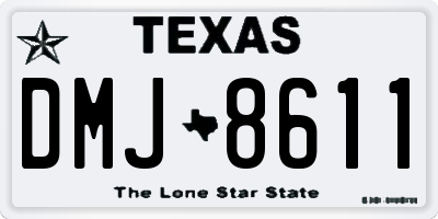 TX license plate DMJ8611