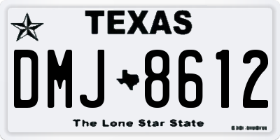 TX license plate DMJ8612