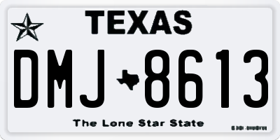 TX license plate DMJ8613