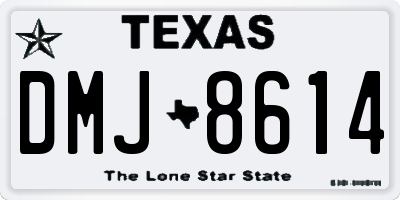 TX license plate DMJ8614