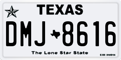 TX license plate DMJ8616