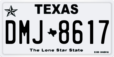 TX license plate DMJ8617