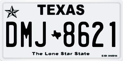 TX license plate DMJ8621