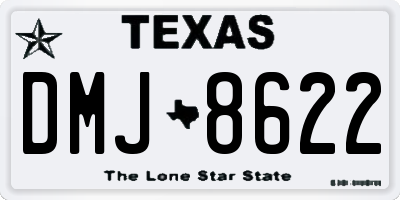 TX license plate DMJ8622