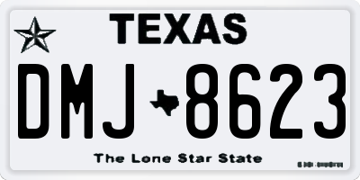 TX license plate DMJ8623