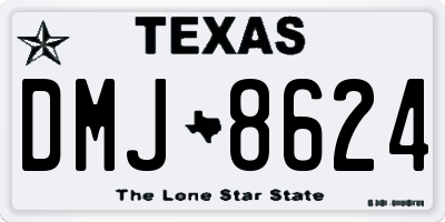 TX license plate DMJ8624