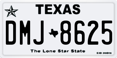 TX license plate DMJ8625