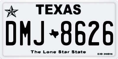 TX license plate DMJ8626