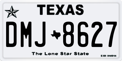 TX license plate DMJ8627