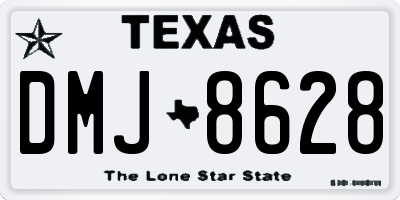 TX license plate DMJ8628