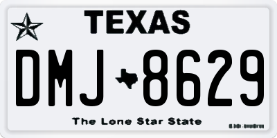 TX license plate DMJ8629