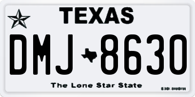 TX license plate DMJ8630