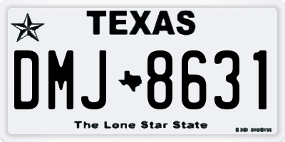 TX license plate DMJ8631