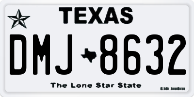 TX license plate DMJ8632