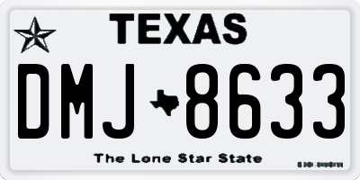 TX license plate DMJ8633