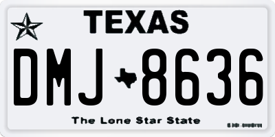 TX license plate DMJ8636