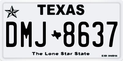 TX license plate DMJ8637