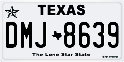 TX license plate DMJ8639