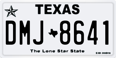 TX license plate DMJ8641