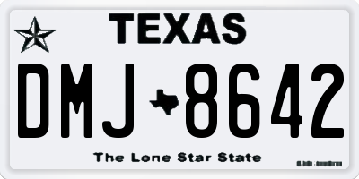 TX license plate DMJ8642