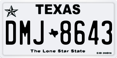 TX license plate DMJ8643