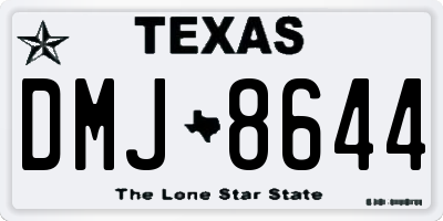 TX license plate DMJ8644