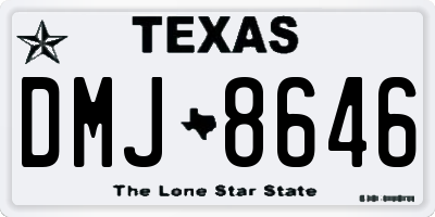 TX license plate DMJ8646