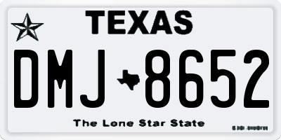 TX license plate DMJ8652