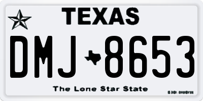 TX license plate DMJ8653