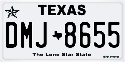 TX license plate DMJ8655