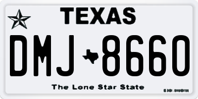 TX license plate DMJ8660