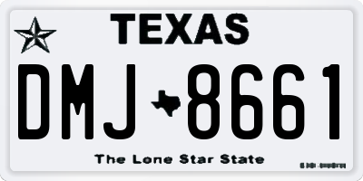 TX license plate DMJ8661