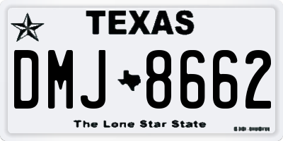 TX license plate DMJ8662