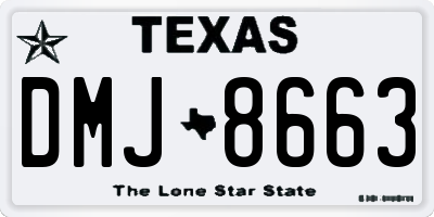 TX license plate DMJ8663