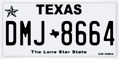 TX license plate DMJ8664