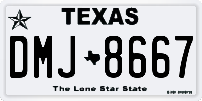 TX license plate DMJ8667