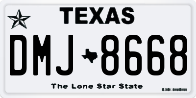 TX license plate DMJ8668