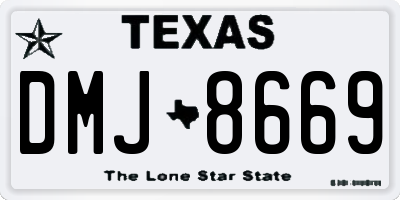 TX license plate DMJ8669