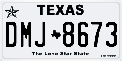 TX license plate DMJ8673