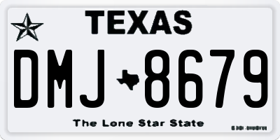 TX license plate DMJ8679