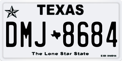 TX license plate DMJ8684