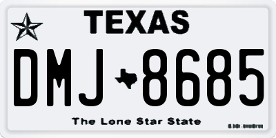 TX license plate DMJ8685