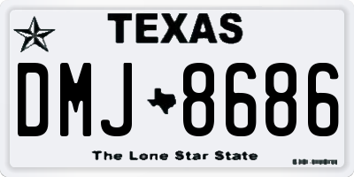 TX license plate DMJ8686