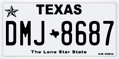 TX license plate DMJ8687