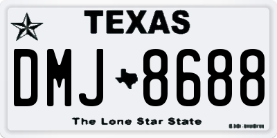 TX license plate DMJ8688