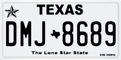 TX license plate DMJ8689