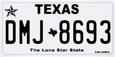 TX license plate DMJ8693