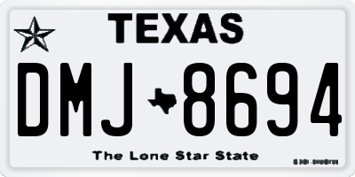 TX license plate DMJ8694