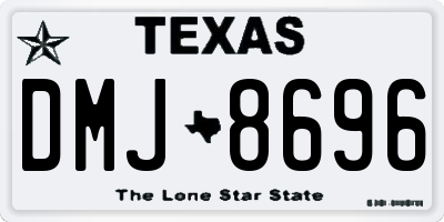 TX license plate DMJ8696