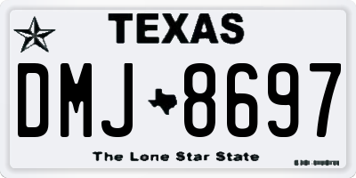 TX license plate DMJ8697